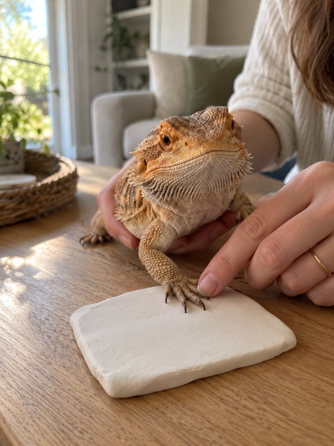 Making a reptile keepsake, step 2