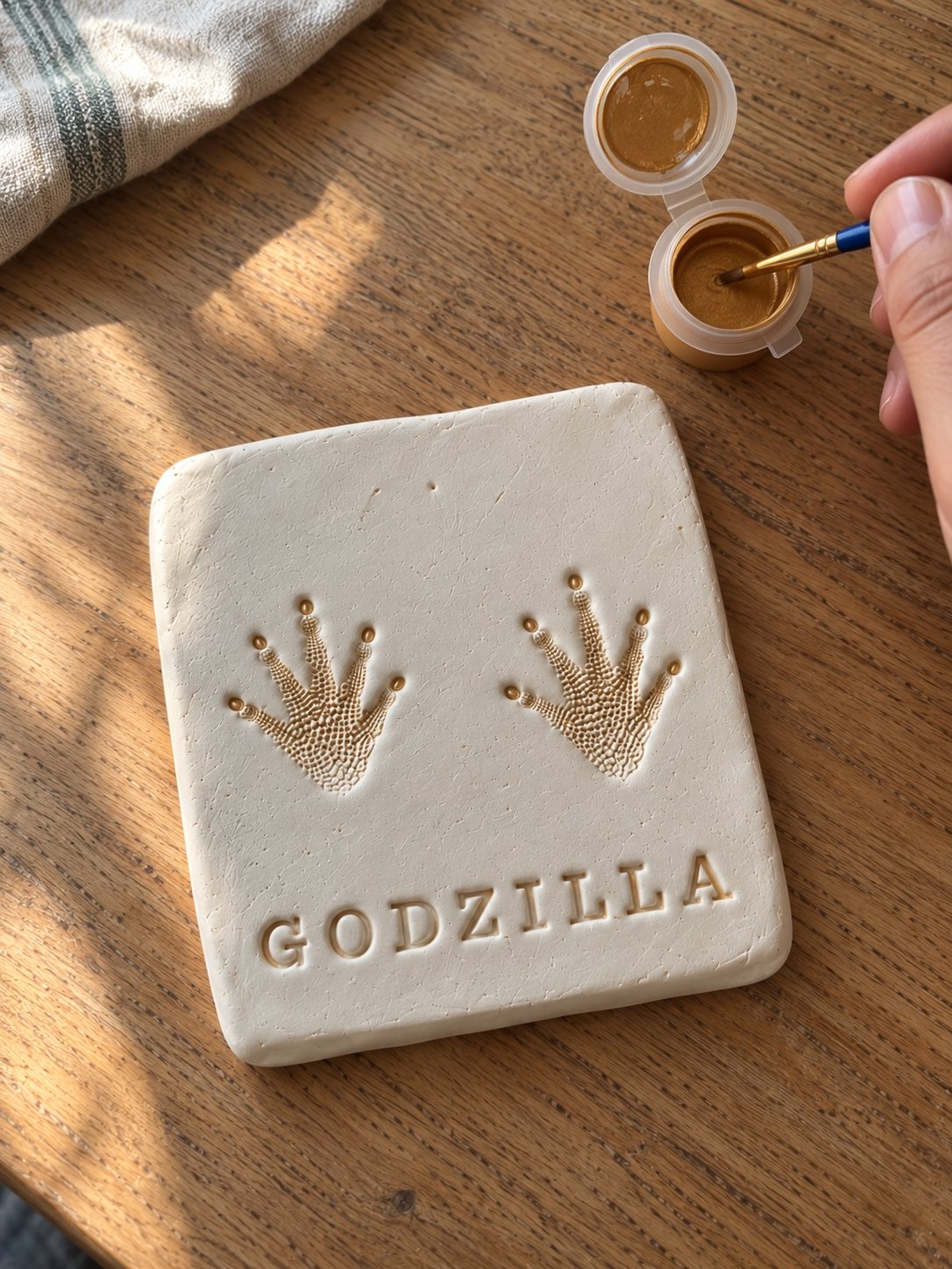 Making a reptile keepsake, step 3